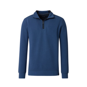 CASA MODA - Quarter Zip Stretch Cotton Sweater Sargasso Sea - Beggs Wairau - Cas&hellip;