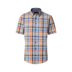 Products: Casa moda orange check short sleeve shirt