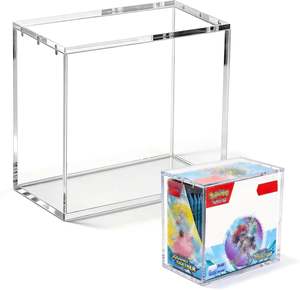 Mens: Acrylic Case Magnetic Protective Box for Booster Box, Transparent Stackable Plastic Boxes with Magnetic Closure - Dustproof Storage Display Case Display Case