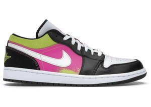 Jordans: Jordan 1 Low Black Active Fuchsia Cyber