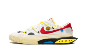 Nike: Nike Blazer Low Off White University Red Athletic Sneaker