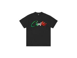 Corteiz Allstartz Italia Tee Black Graphic Short Sleeve Shirt