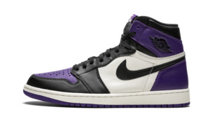 Air Jordan 1 Retro High Court Purple Black White Sneakers