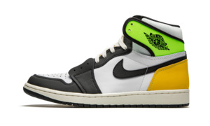 Jordan 1 Retro High White Black Volt University Gold