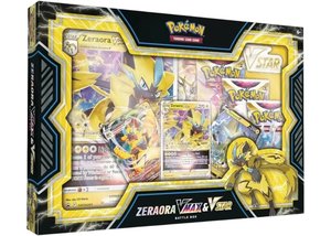 Womens: 2022 Pokémon Sword & Shield Zeraora VMAX & VSTAR Battle Box