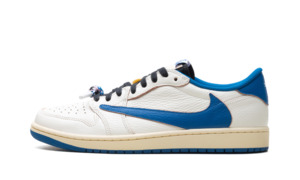 Jordan 1 Retro Low OG SP Fragment X Travis Scott Sail Military Blue