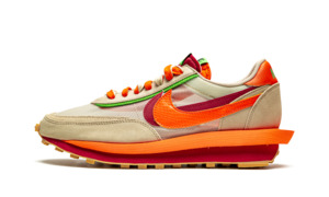 Nike LDWaffle Sacai CLOT Kiss of Death Net Orange Blaze Sneaker