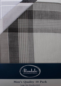 Rosdale Quality 10 Pk Handkerchiefs