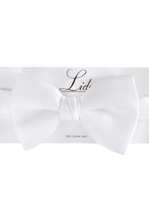 Products: Lido White Adjustable Bow Tie