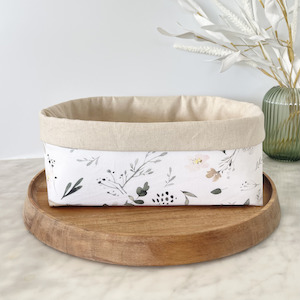 Fabric Storage Gift Boxes: Wildflower White - Large Fabric Box