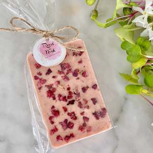 Chocolate: White Chocolate & Berry (with a hint of rose) Chocolate Bar