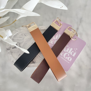Kiki & Co Faux Leather Keychain