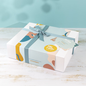 Curated Handmade Gift Boxes: White Magnetic Gift Box with Packaging & Ribbon