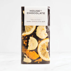 Products: Freeze Dried Mandarin, Feijoa and Lemon Dark Chocolate Bar