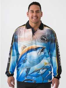 BIg Mens Tuna School Fishing Polo New Zealand // Lowes