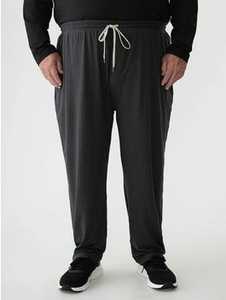 Big Mens Charcoal Heather Elastic Waist Leisure Pants New Zealand // Lowes