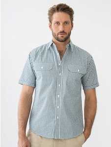 Bisley Short Sleeve Check Shirt Green New Zealand // Lowes