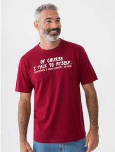 Lowes Slogan Tee Talk To Myself Ruby Red New Zealand // Lowes