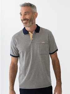 Cougars Jacquard Polo With Tipping Navy White Caramel New Zealand // Lowes