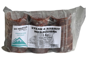 Products: Steak and Rabbit Medallions 2kg Packs BMNaturally