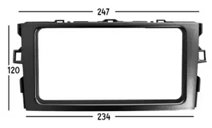 NO227K - Dash Kit DDin Gun Metal 120mm High for Toyota Corolla Hatch, Auris 2006&hellip;