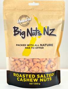 Kraft Bags: Roasted Salted Cashews 300 g