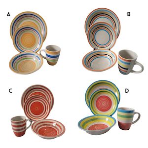 Ceramicware 1: 16pc Handpainted Dinner Set