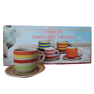 Drinkware: 12pc Handpainted Mug Set 3500cc