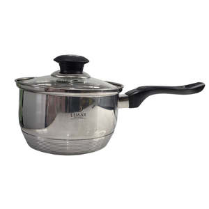 Stainless Steel Saucepan with Glass Lid