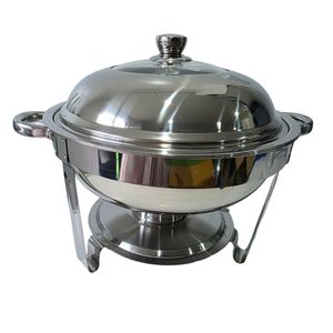 5.5L Round Chaffing Dish Silver