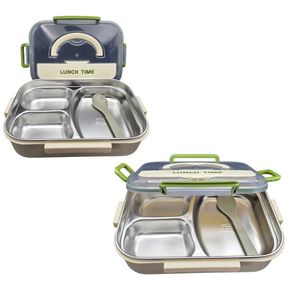 3-Compartment Stainless Steel Lunch Box