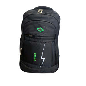 School Essentials: Black Multi-Compartment Laptop Backpack JJLE