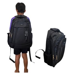 Black Multi-Compartment Laptop Backpack Fashion Sport