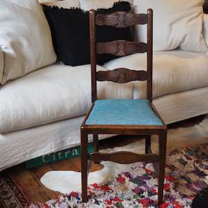 Antique English Oak Country Dining Chairs (set of 4)
