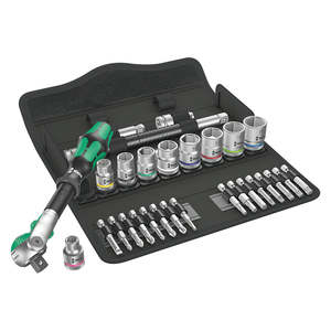 Sprint3: Wera 8100 SB 6 Zyklop Speed 3/8" Drive Ratchet with 29 Piece Set