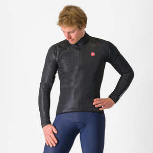 Castelli Squall Shell Jacket Men's Light Black / Silver Gray