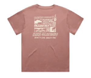 Bike Glendhu Womens Tee Trails Faded Pink - Bike Glendhu