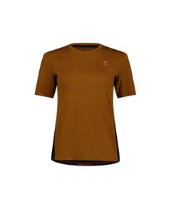 Mons Royale Mens Tarn Merino T-Shirt Cinnamon / Black - Bike Glendhu