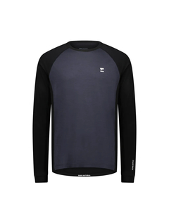 Mons Royale Mens Tarn Merino Long Sleeve Black / 9 Iron - Bike Glendhu
