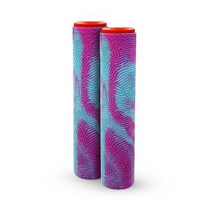 Madd Gear MFX Viral TPR Scooter Grips Blue/Pink 180mm