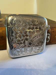 Antique Sterling Silver Vesta Case
