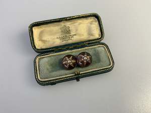Brooches: Antique Georgian Amethyst and Pearl Brooch.