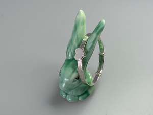 Childrens Jewellery: Sterling Silver baby Heart Bangle.