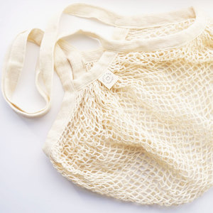 Organic Cotton Reusable Net Grocery Bags – Short and Long Handle