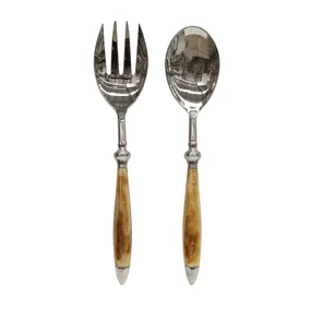 Salad Servers - Bone - The Linen Collection