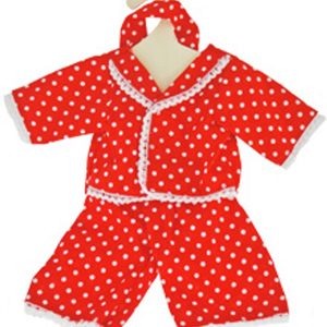 Dolls Clothes - Red & White PJ's - The Linen Collection