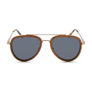 Titanium Amp Wood: Colonel - Metal & Wood Sunglasses