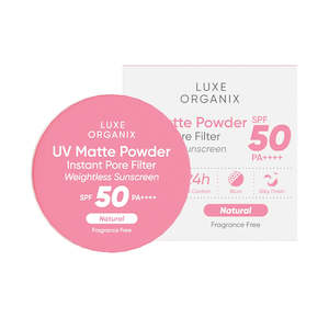 Makeup: Luxe Organix 24H Zero Sebum Instant Pore Blurring Weightless Matte Powder SPF 50 PA++++ Natural 15G