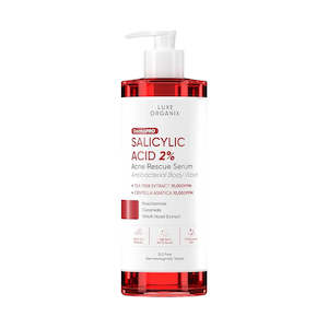 Body Wash: Luxe Organix DermaPro Salicylic Acid 2% Acne Rescue Serum Antibacterial Body Wash