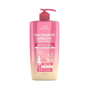 Body Wash: Luxe Organix Niacinamide + Arbutin Healthy Light Whitening Serum Perfume Infused Body Wash